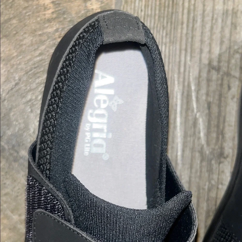 Alegria Black Mesh 1”heel adjustable strap comfortable Shoes